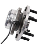 Front Wheel Bearing Hub Assembly 515054 For Chevy And GMC 6 Lug 2WD With ABS, side view showing ABS sensor and lug configuration.