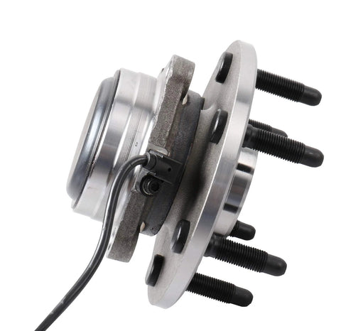 Front Wheel Bearing Hub Assembly 515054 For Chevy And GMC 6 Lug 2WD With ABS, side view showing ABS sensor and lug configuration.