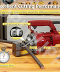 Portable Electric Hydraulic Rebar Cutter Crazy Fast 3.0 To 3.5 Second Cut 4 To 20 Mm Capacity No Sparks Low Vibration Adjustable Bolt Cutter Tool For Construction And DIY Projects Blue, red handheld cutter on rebar