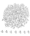 Heavy Duty Clear Plastic Shelf Support Pegs Set 300 Pieces Self Locking Cabinet Clips For Kitchen Cabinets Bookcases And Furniture Shelves