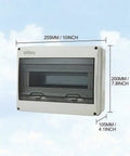 12 Way HT Circuit Breaker Box Distribution Protection Enclosure With IP66 Waterproof Dustproof Rating For Industrial Electrical Panels And Built Tough Circuit Management In Harsh Environments, 255x200x105mm