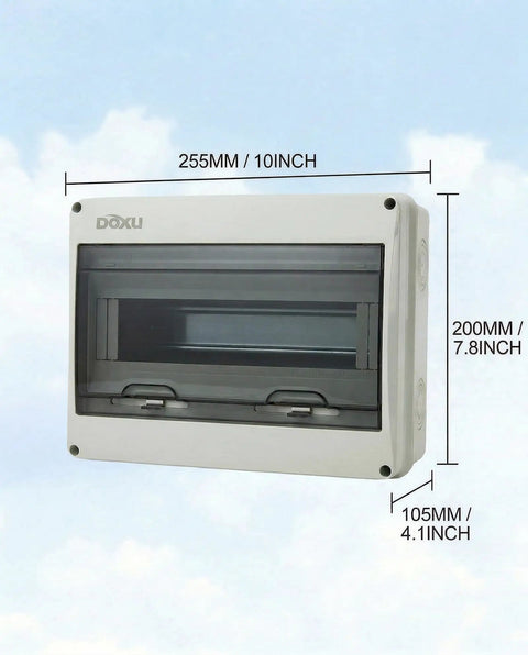 12 Way HT Circuit Breaker Box Distribution Protection Enclosure With IP66 Waterproof Dustproof Rating For Industrial Electrical Panels And Built Tough Circuit Management In Harsh Environments, 255x200x105mm