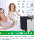 Replacement Filter Set For Honeywell Air Purifier HPA100 HPA094 HPA3100 HPA5100 Series with H13 filter and carbon pre-filters