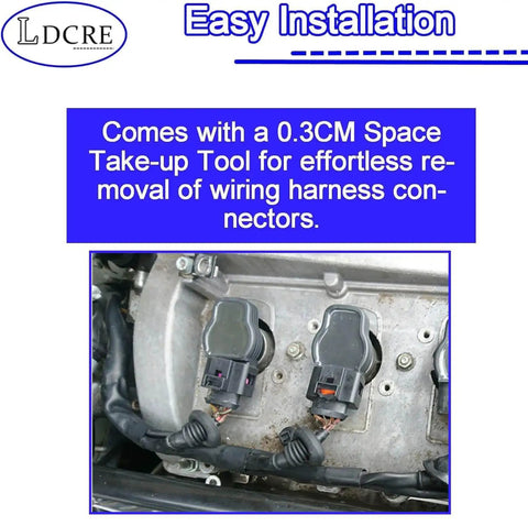 Ignition Coil Connector Repair Kit For VW And Audi 4B0973724 Plug And Play Harness Replacement installed in engine