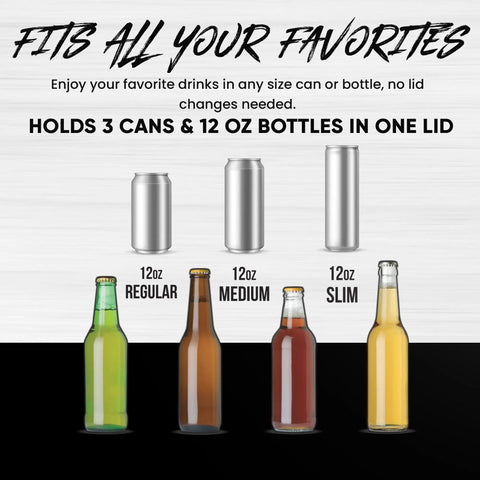 Insulated Stainless Steel Multi Can Cooler With Built In Can Opener And Triple Sized Can Holder For 12 Oz Cans comparison chart
