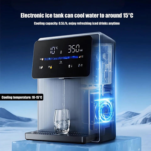Wall Mounted Mains-Fed Water Dispenser With 2000W Heating, Adjustable Hot And Cold Temperature, Large Touch Screen