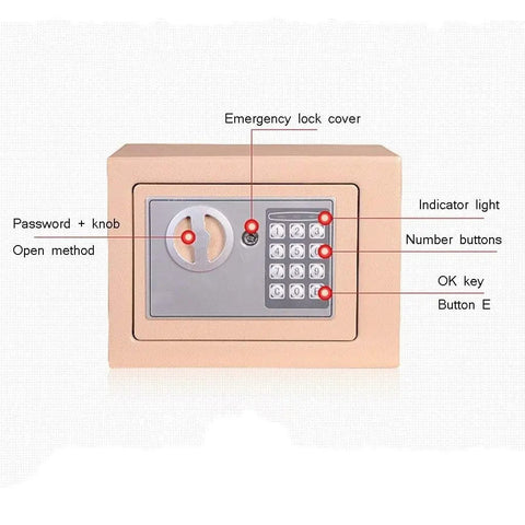 Office Safety Deposit Box With Posting Slot For Valuables Jewelry And Documents Color Style3 showing front keypad and lock