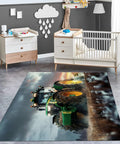 Farm Tractor Rug 3 By 5 Ft For Living Room And Bedroom, Super Cozy Ultra Soft Flannel Surface, displayed in a nursery.