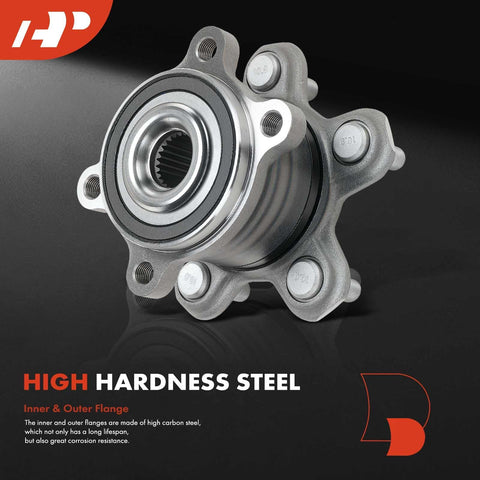 Two Rear Wheel Bearing And Hub Assemblies Set For Nissan Rogue 2021 2022 2023 2024 AWD With Five Lug Fits Both Rear Sides Replacement Kit Bolt Right Up Plug And Play OEM Style Premium Quality