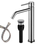 Brushed Nickel Vessel Sink Faucet With SpotShield Finish No Lead SUS304 Stainless Steel 1 Hole Bathroom Faucet For Vessel Sinks Built To Last