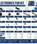 All In One Electronics Kit With UNO R3 Compatible Board Power Supply Module 480 Pcs Of Components 830 Tie Point Breadboard