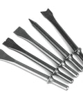 Five chisels for Heavy Duty Pro Grade Air Hammer Kit With Five Chisels For Auto Body Repairs Built In Regulator For Precise Speed