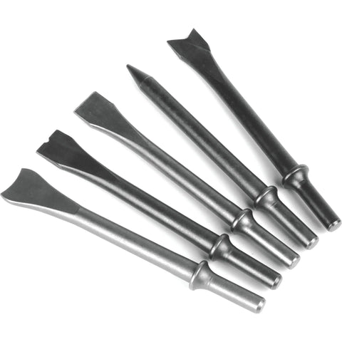 Five chisels for Heavy Duty Pro Grade Air Hammer Kit With Five Chisels For Auto Body Repairs Built In Regulator For Precise Speed
