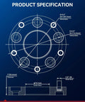 One Inch Thick Wheel Adapters Lug Centric Bolt Pattern Converter For 5x4.5 To 5x5.5 Hub Setup detailed specs diagram.