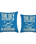 Glider Pilot Throw Pillow For Sailplane Lovers With Soaring Thermals And Ridge Soaring Vibe Ideal For Towplane Launches Final Glide Focus