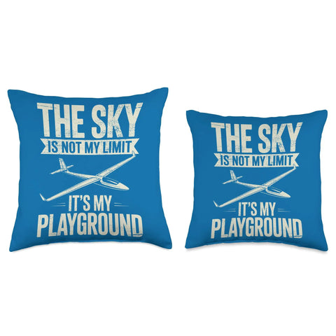 Glider Pilot Throw Pillow For Sailplane Lovers With Soaring Thermals And Ridge Soaring Vibe Ideal For Towplane Launches Final Glide Focus