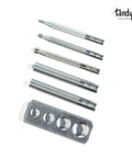 Leather Snap Setter Kit For Clean Consistent Installations At Home DIY Ready Tools For Belts Wallets Bags And Apparel Repairs Metal Base Block Multi Tool Snap Set with metal tools and base