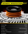 Beefed Up 3.0L 12V 150A Alternator With 6 Groove Pulley For Ford Fusion SE SEL Escape Limited XLT Mazda Tribute S Mercury