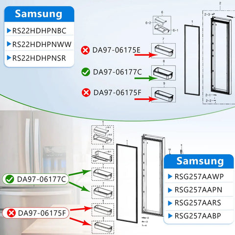 Door Shelf Basket Bin For Samsung And Kenmore Refrigerators, Fits RSG257AARS RS22HDHPNSR 4014100 Series, installation guide image