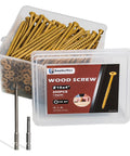 4 Inch Wood Screws 200 Piece Set For Deck And Fence Projects Exterior Construction Screws With Rust Resistant Anti Corrosion Coating