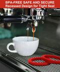 Two Pack 8.0mm Silicone Group Gasket For E61 Espresso Machines Grouphead And Portafilter Red Replacement Seal Ring