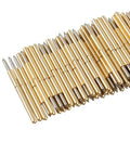 100 Pcs Spring Test Probe Pin Set P75-B1 Brass Tips For PCB Testing, Conical 1.4mm Head, 1.02mm Needle, 15.8mm Length