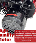 Close-up of the high-quality motor for the Top Shelf Waste Oil Burner With Air Atomizing Tech For Blazing Shop Heat Multi Fuel Ready Engine Plant Or Diesel Oil Heavy Duty Workhorse For Industrial Heaters Dryers And Kilns 220V Single Phase.