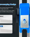 Foldable Drywall Cutter With Built In Scraper And Blades Pro Grade Adjustable Width From One To Sixty Centimeters Fits One Quarter To Five Eighths Inch Gypsum Boards Dual Scale Inches And Centimeters Edge Band And Gloves For Easy Renovations burr scraping design close-up