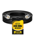 RG8X Coax Cable 50 Ohm With UHF PL259 Male To Male Connectors, 50ft Length, Low Loss Shielded Design, Pro Grade for Radios and Antennas