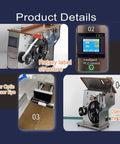 Straight Up Durable Corner Sealing Labeling Machine, semi automatic design with Rotary label structure and PLC control.