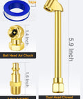 Dual Head Air Chuck Set With Closed Ball Tire Chuck And One Quarter Inch NPT Quick Plug Pro Grade Heavy Duty Tire Inflation Kit components