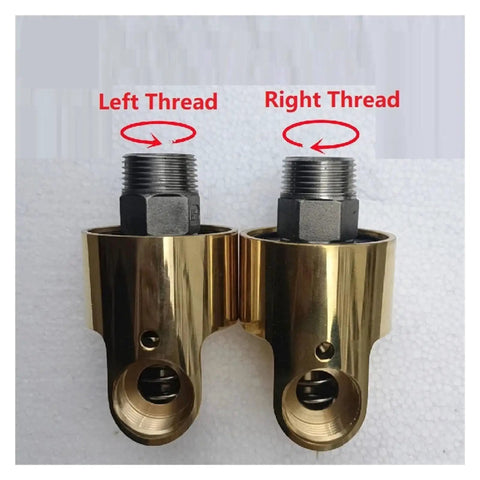 Half Inch Rotating Brass Joint For Hoses With Leak Proof Seal And 360 Degree Spin, Heavy Duty Brass Fitting That Stops Hose Kinks, No Hassle Install, Reliable Under High Pressure, left and right thread brass hose fitting