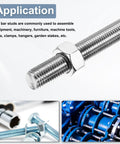 Fully Threaded Rod M20 x 250mm With 2.5mm Thread Pitch In 304 Stainless Steel for machinery and DIY