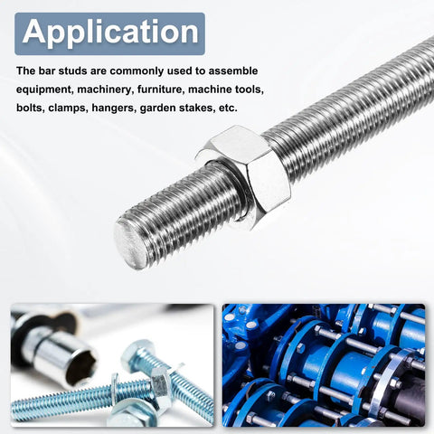 Fully Threaded Rod M20 x 250mm With 2.5mm Thread Pitch In 304 Stainless Steel for machinery and DIY