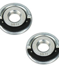 Rock Solid Heavy Duty Quick Release Lock Nuts 5/8-11 Thread Fits Angle Grinders With 1 75 Inch Flange Premium Steel Double Pack image showing close-up view of steel nuts with 5/8-11 threads.