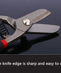 Heavy Duty Tin Snips For Straight Metal Sheet Cutting And Wire Cutting Ten And A Half Inch Metal Shears Built From CRV Steel