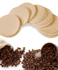 Round 56mm Disposable Coffee Filter Papers 200 Pack For Moka Pots And Drip Makers Unbleached Natural Paper For Easy Cleanup