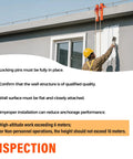 Man inspecting wall for Heavy Duty Parapet Anchor Fall Protection Non Penetrating Rooftop Safety Wall Clamp installation.