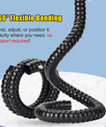 Heavy Duty Welding Fume Extraction Arm With Flexible Articulated Duct showing 360° flexible duct design for easy positioning.