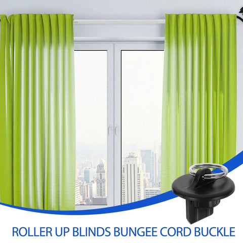 Premium 8pc Plastic End Caps for Roller Shades Bungee Kit Easy Install Cord Plugs Black blinds tie hold back on green roller shades
