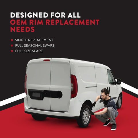 16 Inch Painted Silver Rim For Promaster City 2015-2022 OE Direct Replacement Wheel use on vehicle shown