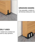 Two Plastic Wheels Barn Door Floor Guide With Bearing Design And Adjustable Rollers Bottom Mounted For Smooth Quiet Sliding