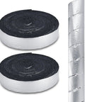 Two rolls of outdoor pipe insulation wrap two inch by thirty two point eight feet with foam and foil self adhesive for pipe protection.