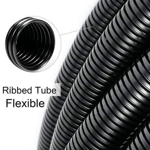 1/4 Inch Split Wire Loom Tubing High Temp Corrugated Cable Sleeve Flexible Auto Marine Wiring Conduit 100 Ft detail of flexible ribbed tube