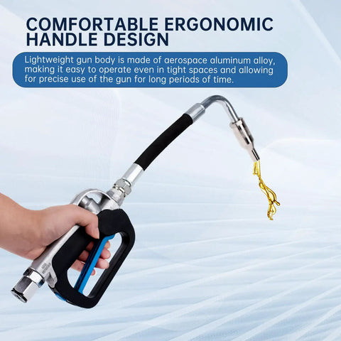 Air Operated Oil Control Valve Dispenser Nozzle With Ergonomic Handle And Locking Switch Pro Grade Heavy Duty Oil Gun