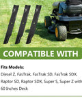 Beefy High Lift Mower Blades Set For 60 Inch Hustler Mower 3 Pack Replaces 793794 794685 794214 794230 603992 600901