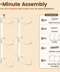 Garage Gym Must Have Space Saving 3-Tier Wall Mount Yoga Mat Rack installation guide with anchors, screws, hooks, and level