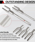 Jiimee 5-piece ball joint separator set with knurled handle and adapters; includes 1-1/8/ 15/16/ 11/16 inch pickle forks.