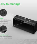 Uninterruptible Power Supply 850VA 450W For Home Office Or Computer, Battery Backup And Surge Protector with visible outlets