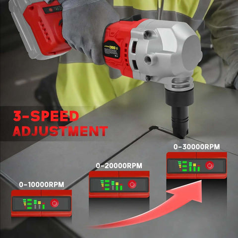 Cordless Metal Nibbler For 18V Batteries With Brushless Motor, 3 Speed Metal Cutter For Stainless Steel And Aluminum, 30000 RPM